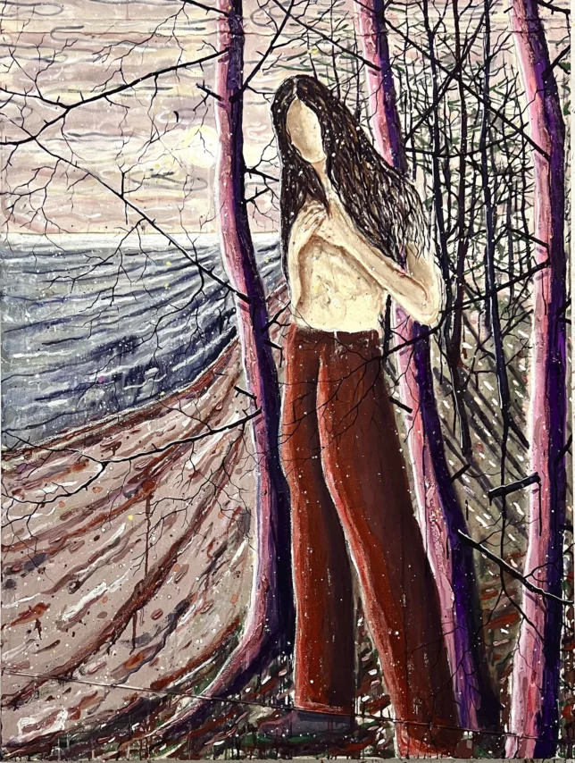 René Holm | I forgot that time slipt so fast | 2024 | Öl auf Leinwand | 140 x 110 cm