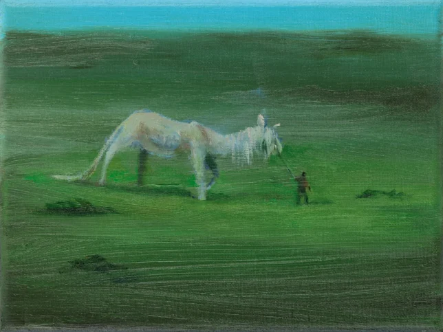 Sebastian Meschenmoser, Falabella, 2025, 15 x 20 cm, Öl auf Leinwand