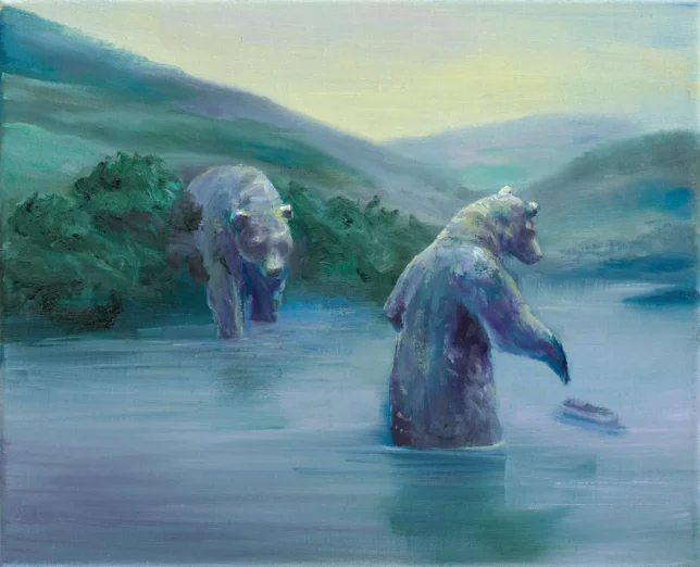 Sebastian Meschenmoser, Mosel, 2025, 25 x 31 cm, Öl auf Leinwand