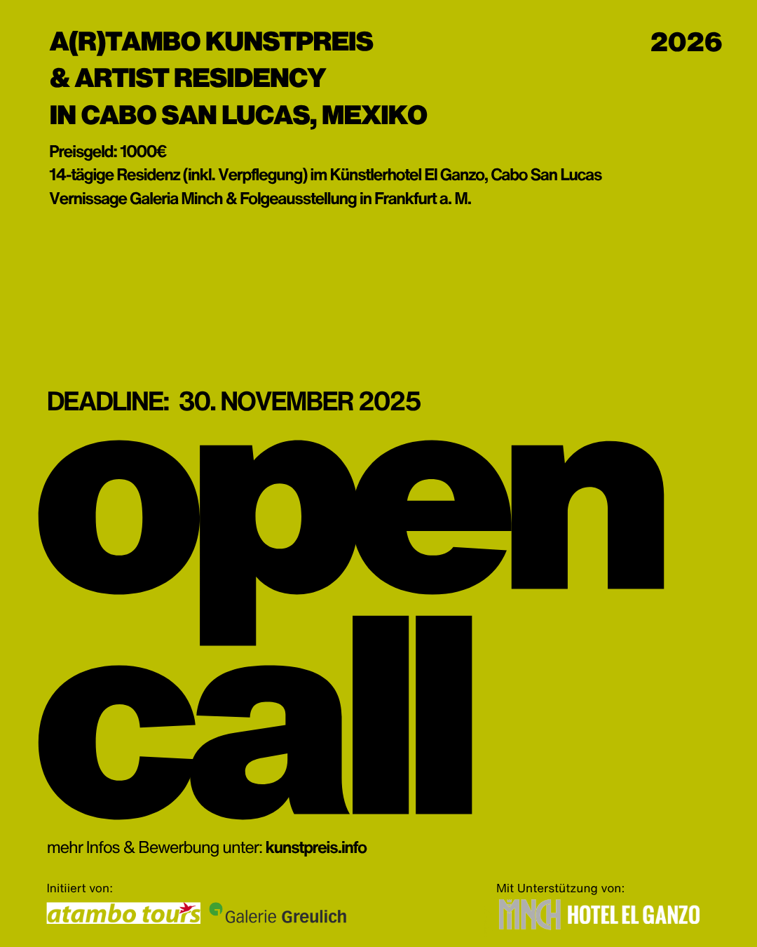 A(R)TAMBO Kunstpreis & Artist Residency in Cabo San Lucas, Mexiko