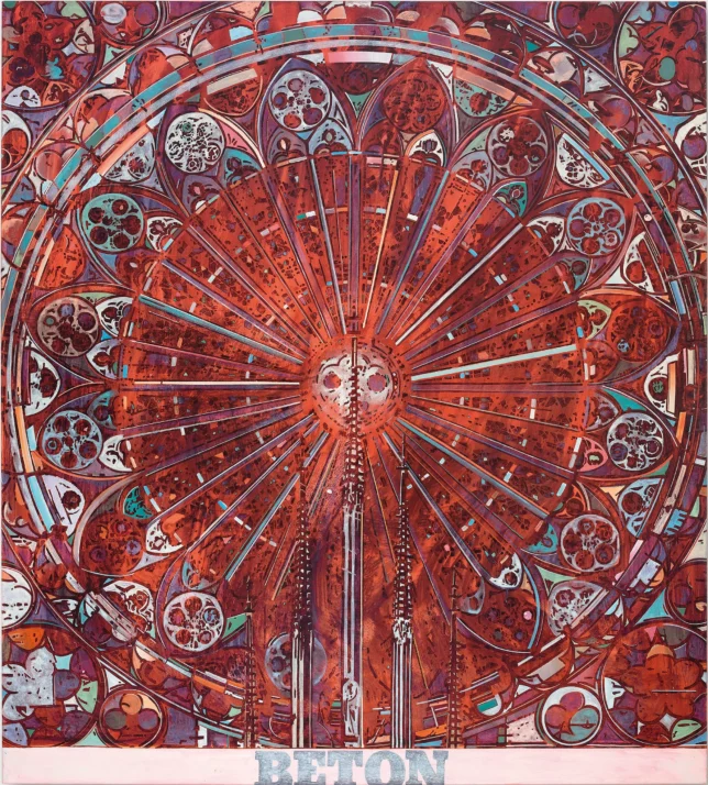 Jan Muche, Rotunde, 2026, 211 x 190 cm, Acryl und Tusche auf Leinwand