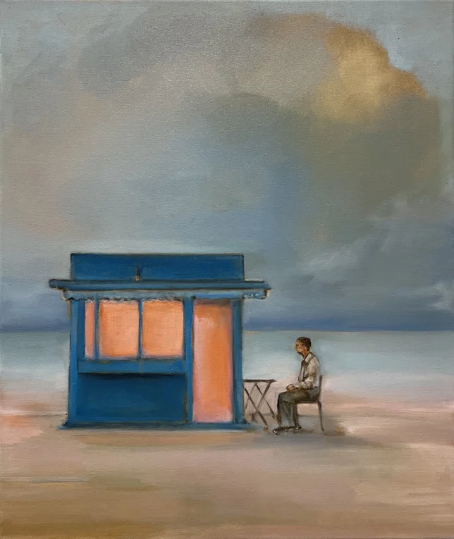 Der Atem des Landes, 2026, Tusche und Öl auf Leinwand, 60 x 40 cm Isabel Friedrich, Der Atem des Landes, 2026, Tusche und Öl auf Leinwand, 60 x 40 cm – Galerie Greulich