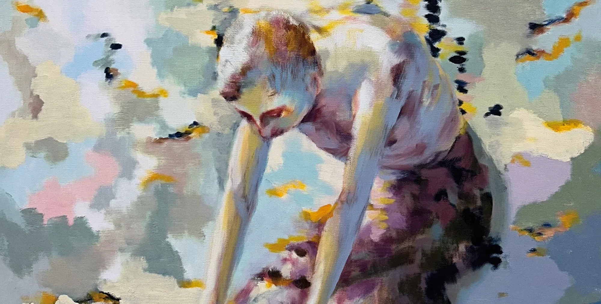 Tjark_Ihmels_Galerie_Greulich_Schuetze den Spiegel, 100 x 70 cm, Öl auf Leinwand, 2025beschn